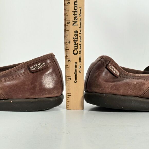 Keen Leather Shoe Sienna Mary‎ Jane Women's Size 8.5 Brown Elastic Strap Slip On - Picture 9 of 10